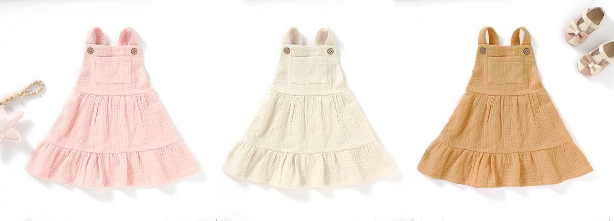 Baby clothes Organic Cotton Muslin Baby Dress Soft & Breathable - Babies Mall