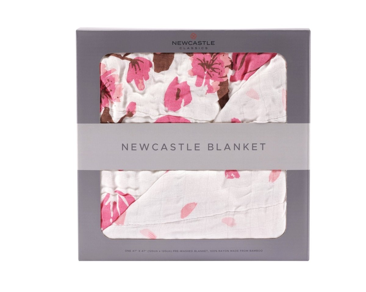 Cherry Blossom Bamboo Muslin Blanket - Babies Mall