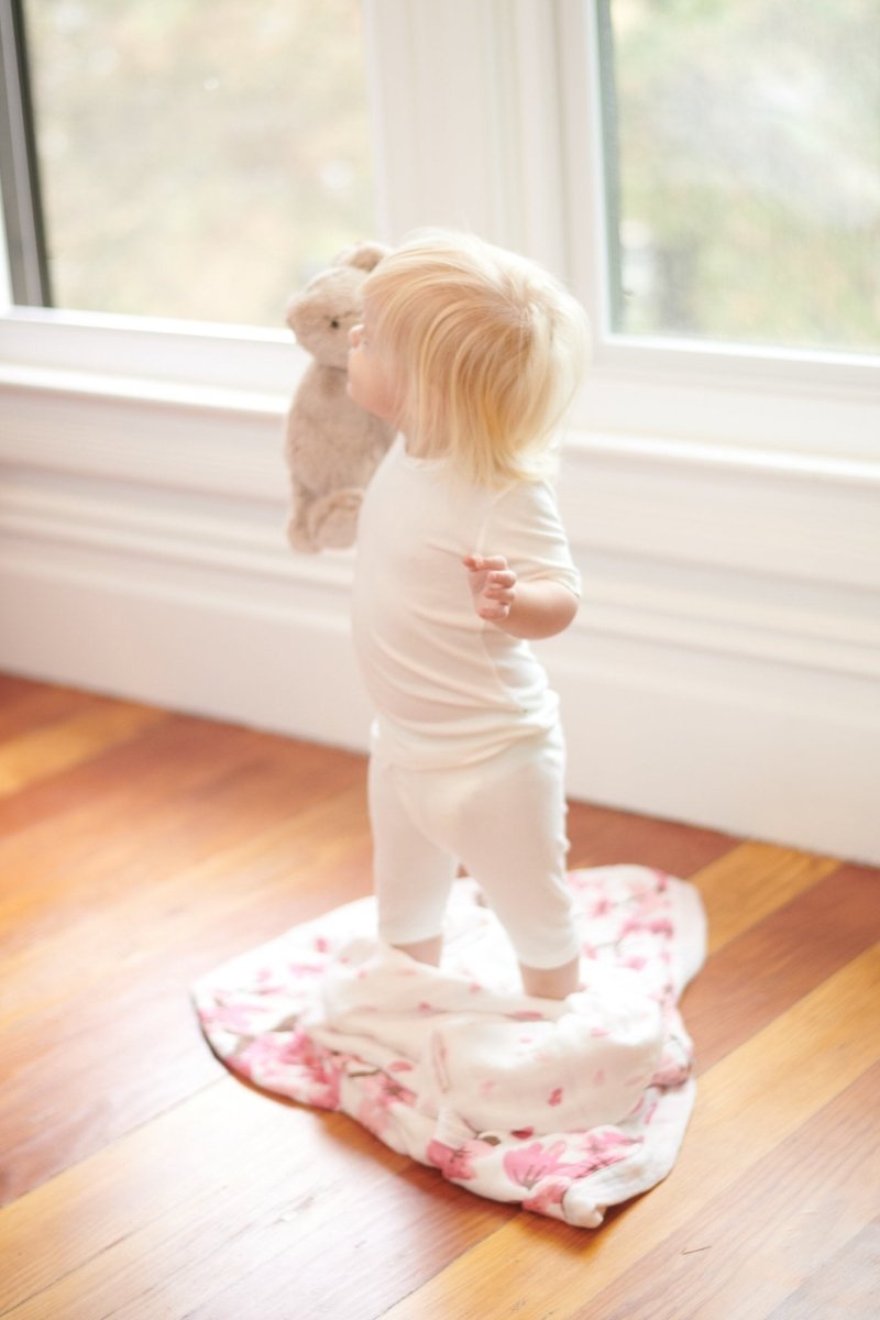 Cherry Blossom Bamboo Muslin Blanket - Babies Mall