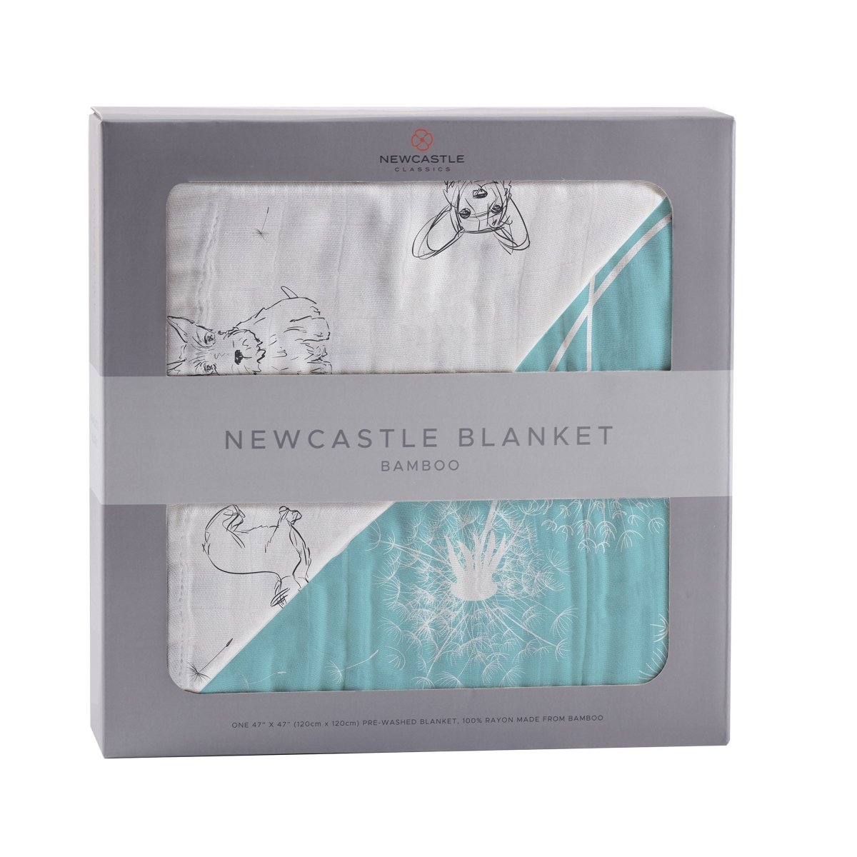Corgi and Dandelion Seeds Bamboo Muslin Blanket - Babies Mall