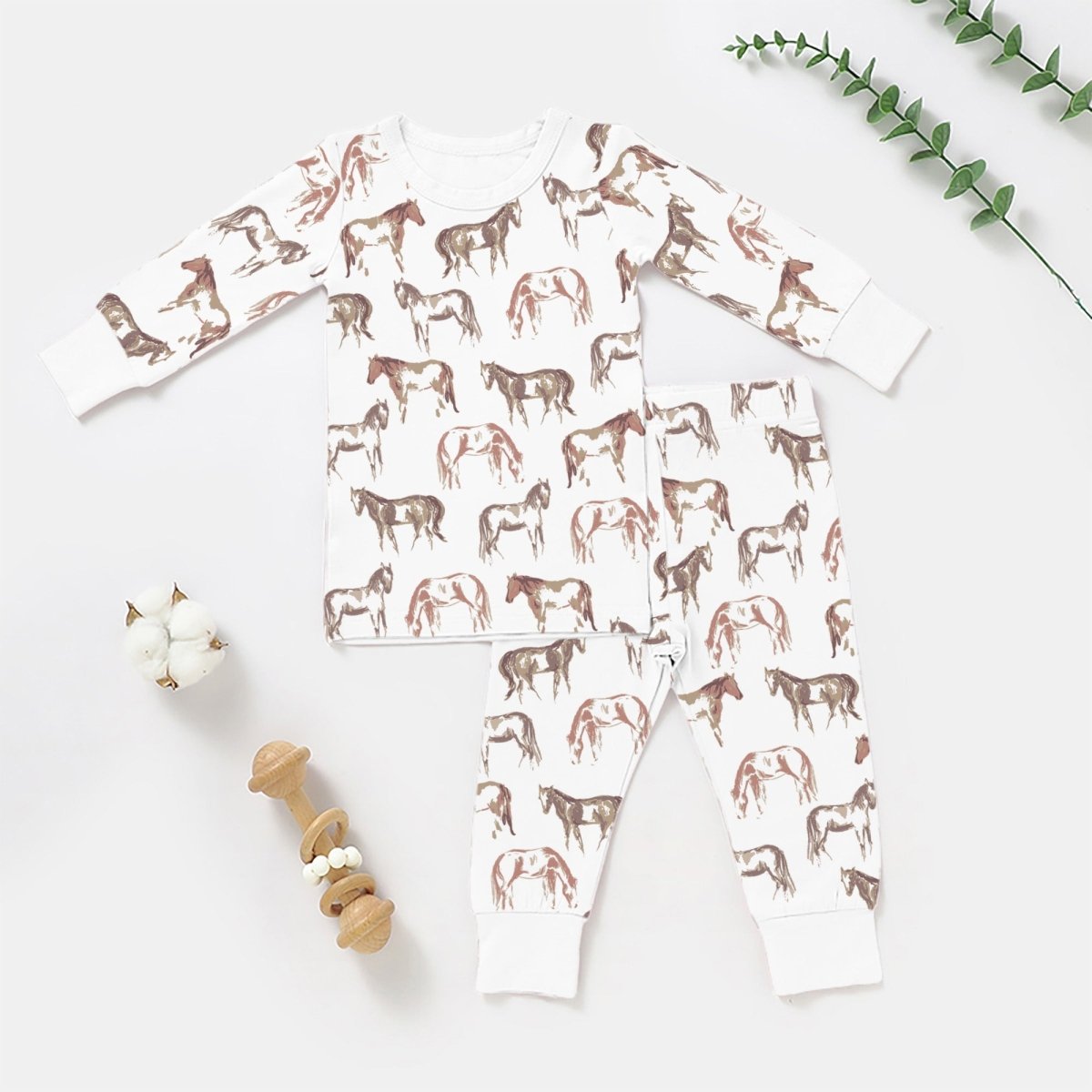 Long Sleeve 2 piece Bamboo Pajama Set - Babies Mall
