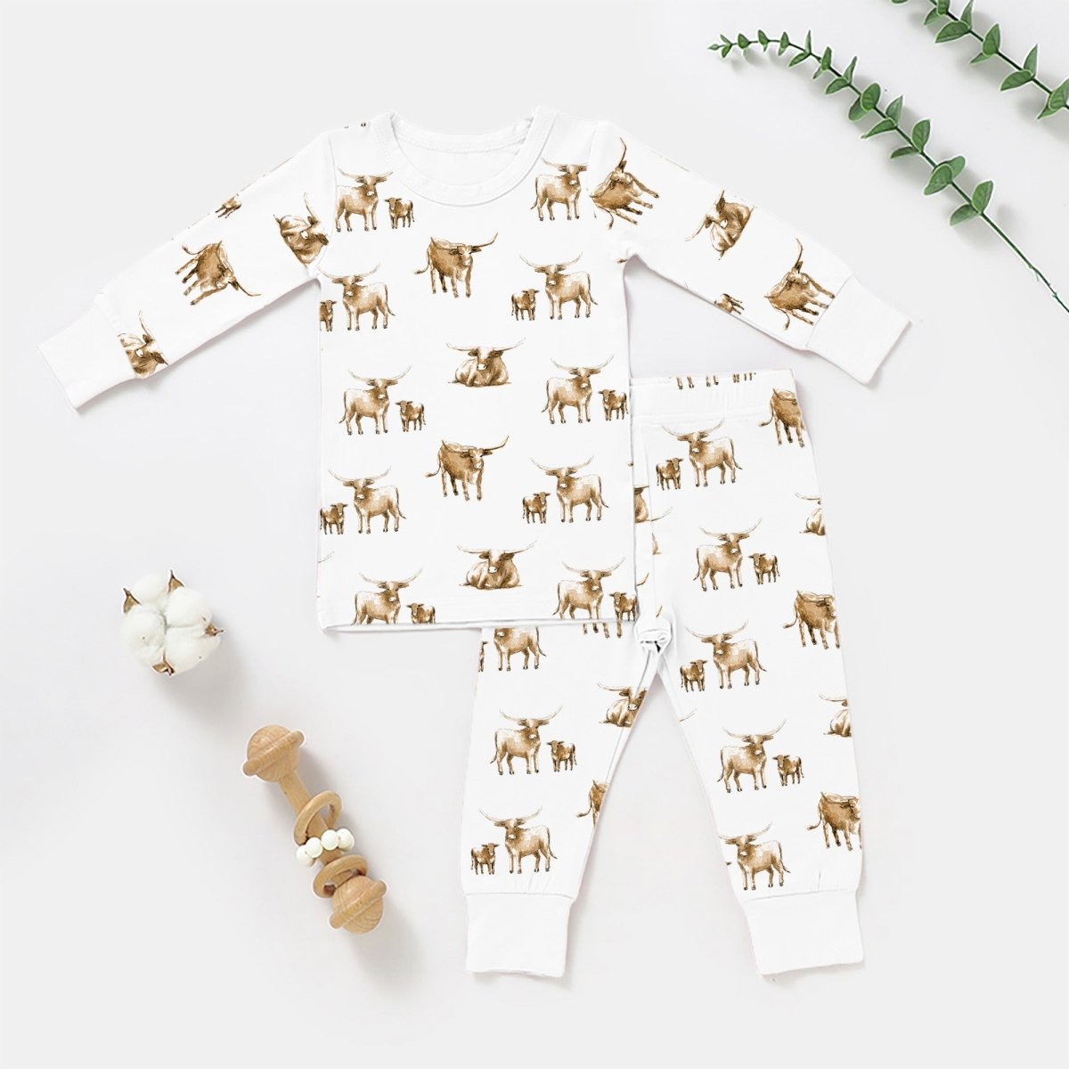 Long Sleeve 2 piece Bamboo Pajama Set - Babies Mall