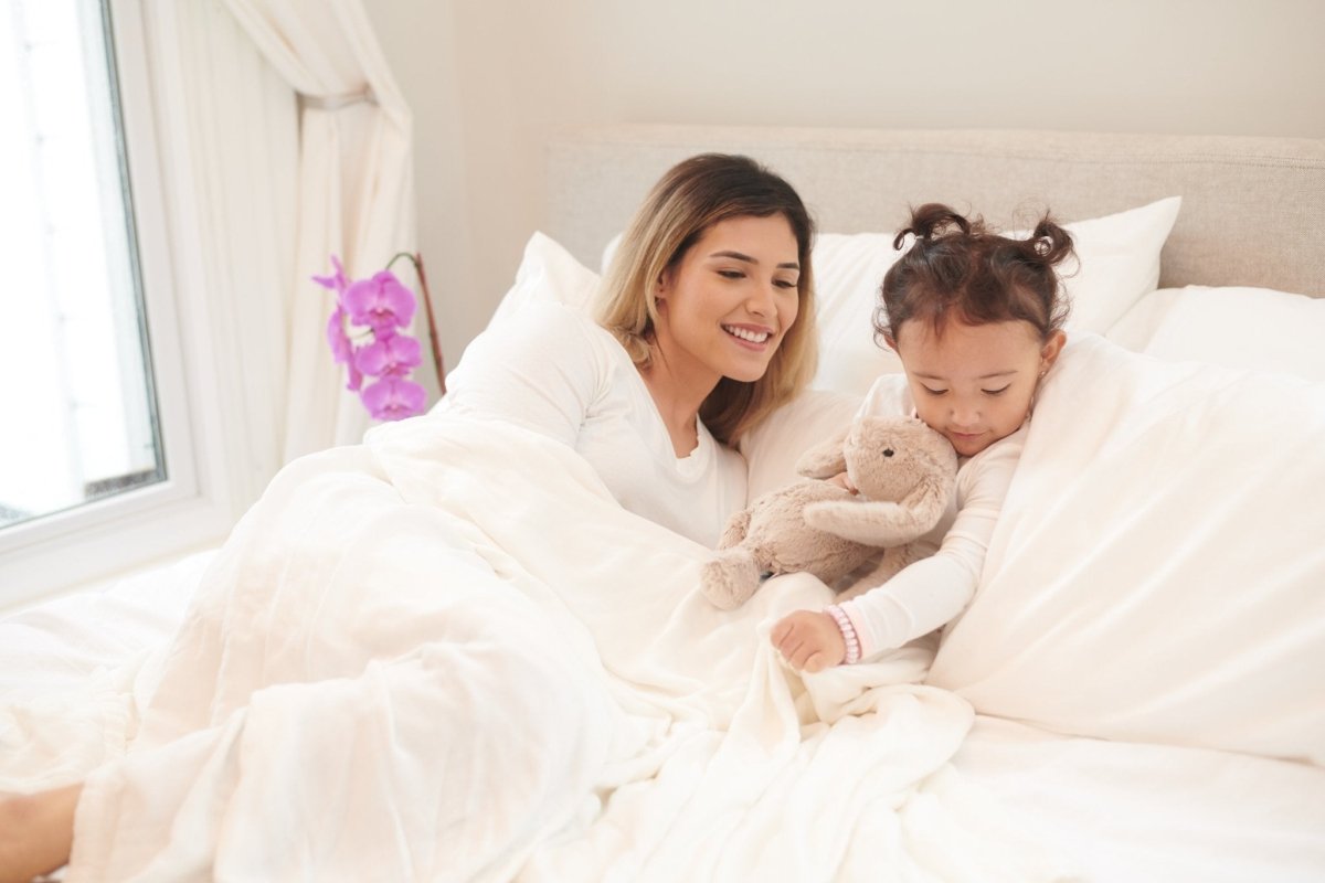 Pristine White Oversized Queen Bamboo Bed Blanket - Babies Mall
