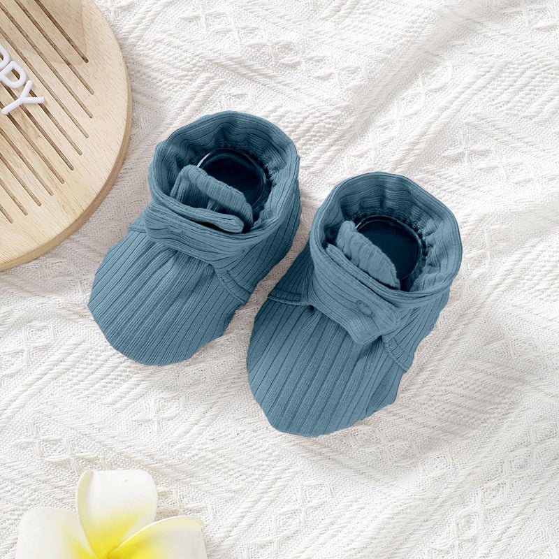 Ribbed Organic Cotton Baby Booties - Babies Mall