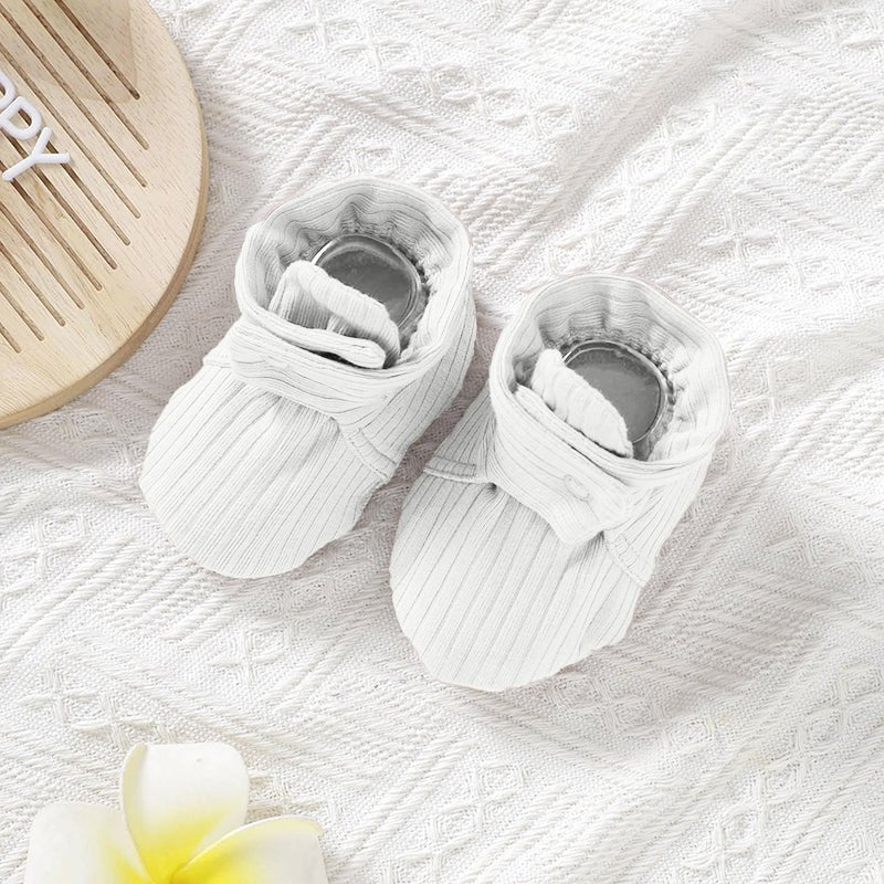 Ribbed Organic Cotton Baby Booties - Babies Mall