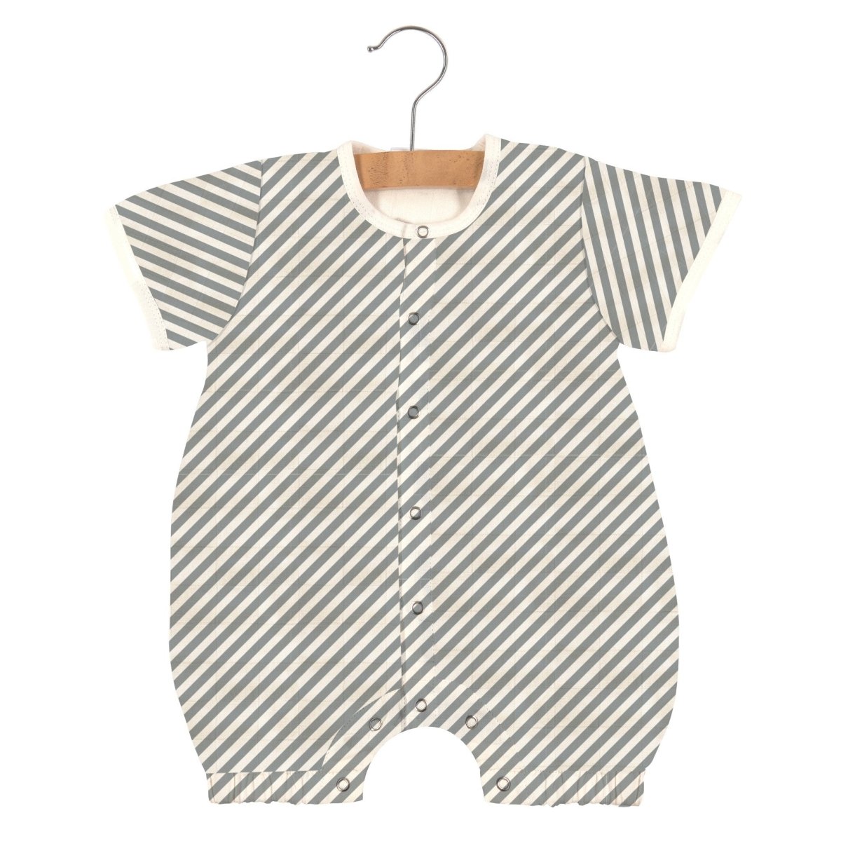 Soft Baby Romper - Natural Bamboo Fabric | Finley Stripe - Babies Mall