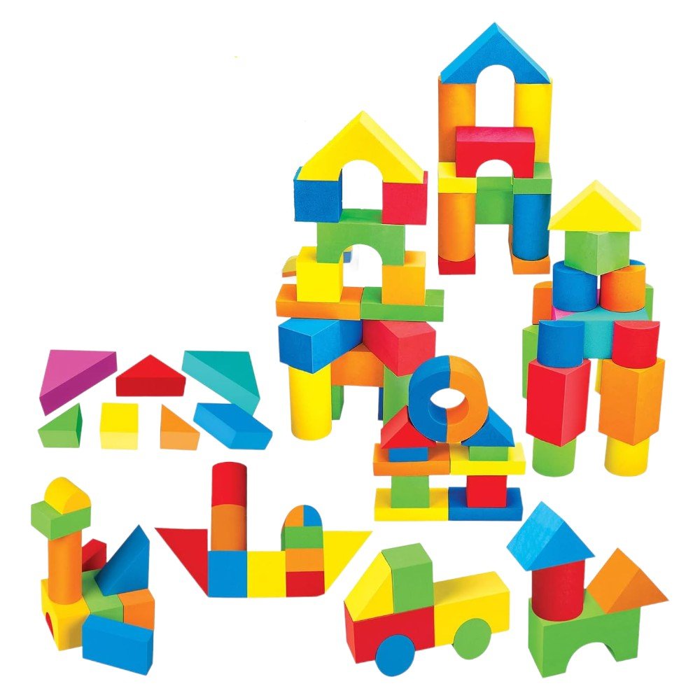 81 Foam Blocks for Toddlers Stackable, Water - Resistant & Puzzle Play - Babies Mall