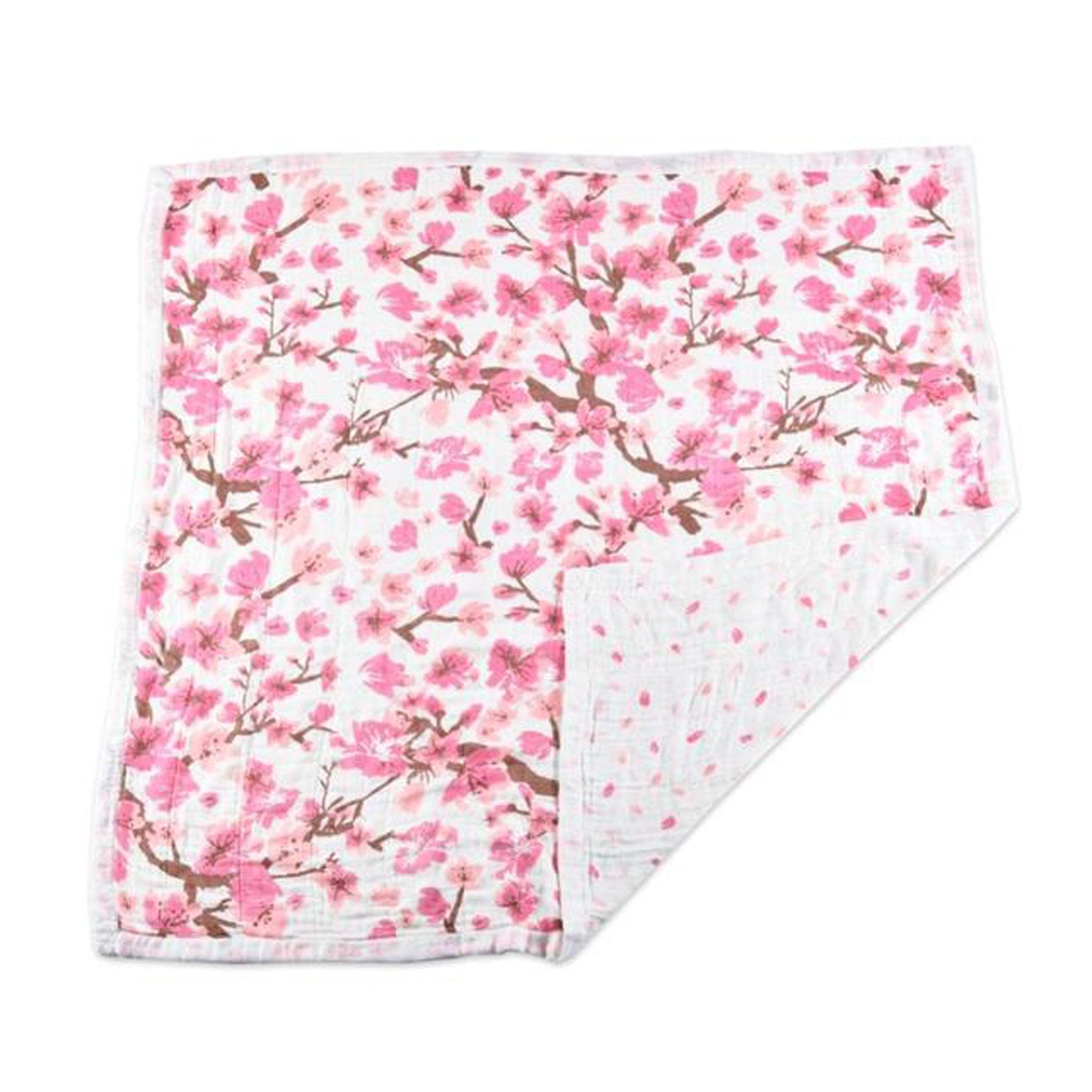 Cherry Blossom Bamboo Muslin Blanket