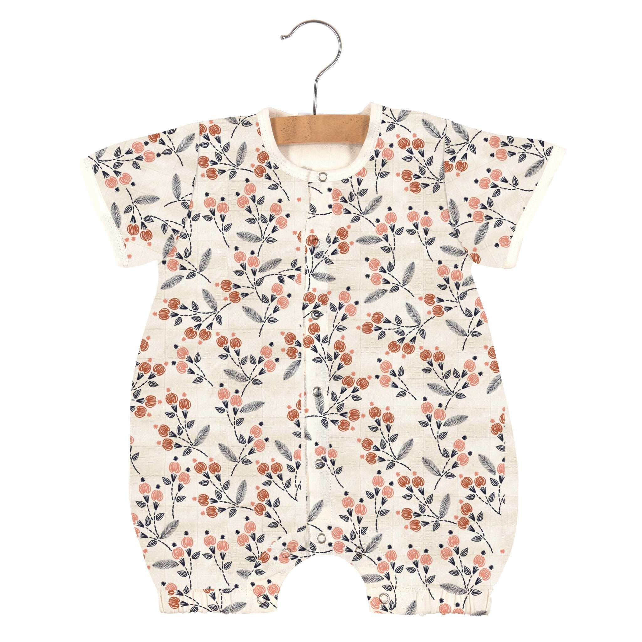 Soft Baby Romper - Natural Bamboo Fabric | Dahlia Floral