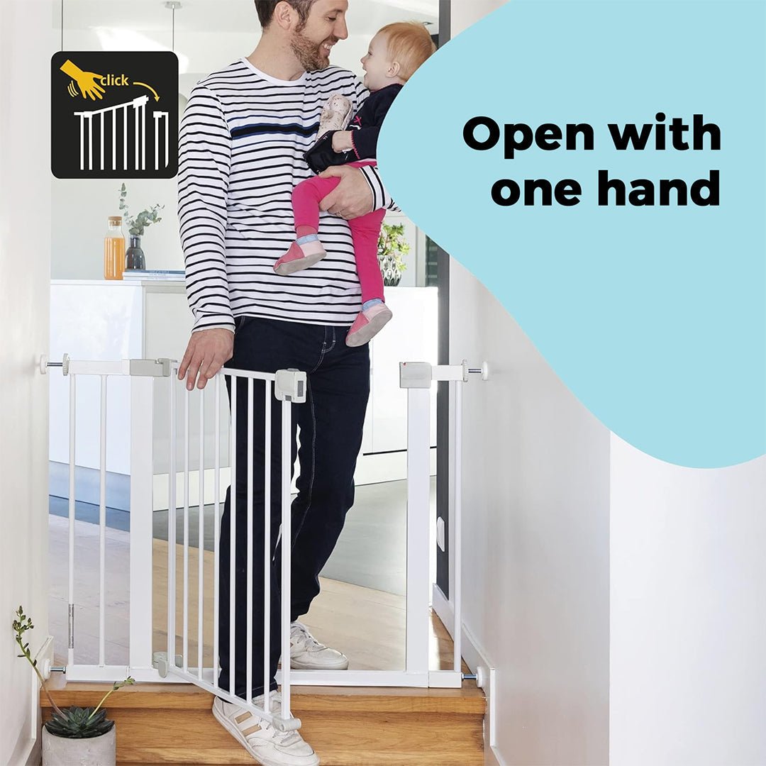 Auto - Closing Baby Gate – One - Hand Operation, Pressure - Mounted - Babies Mall
