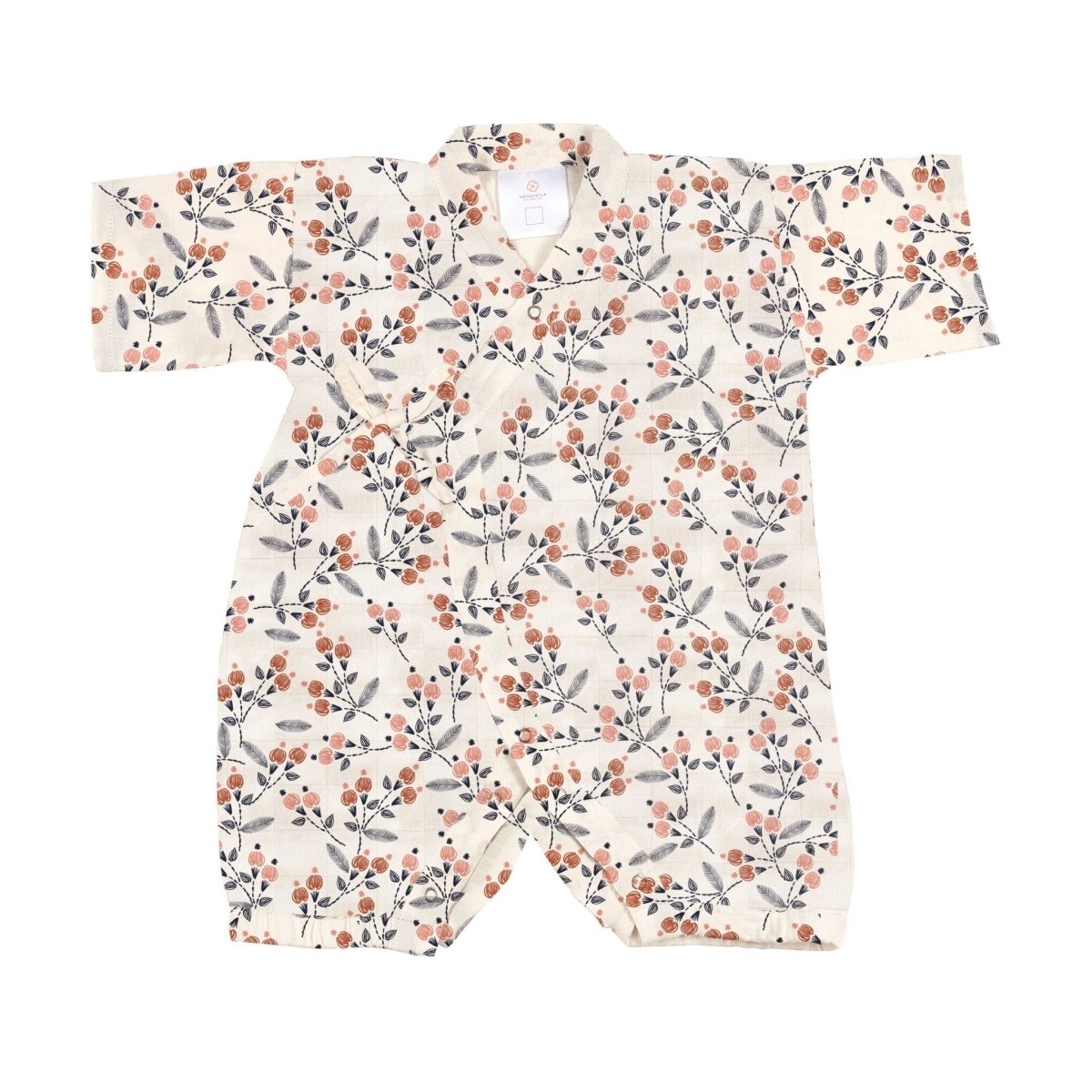Baby clothes Soft Bamboo Kimono Jumpsuit Natural Comfort | Dahlia Floral - Babies Mall