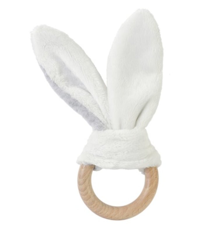 Bunny Wooden Teether (Grey) by Happy Horse - Babies Mall