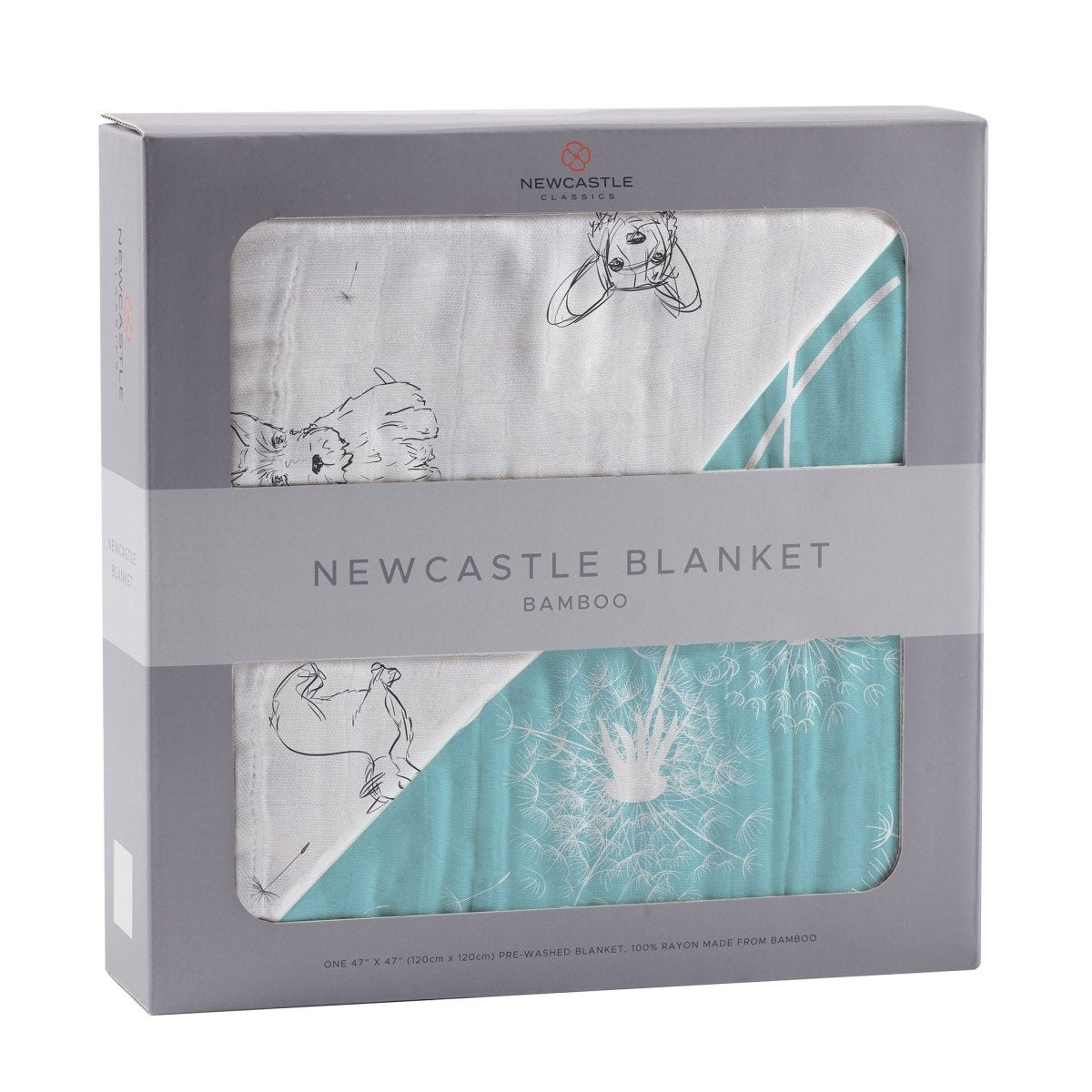 Corgi and Dandelion Seeds Bamboo Muslin Blanket - Babies Mall