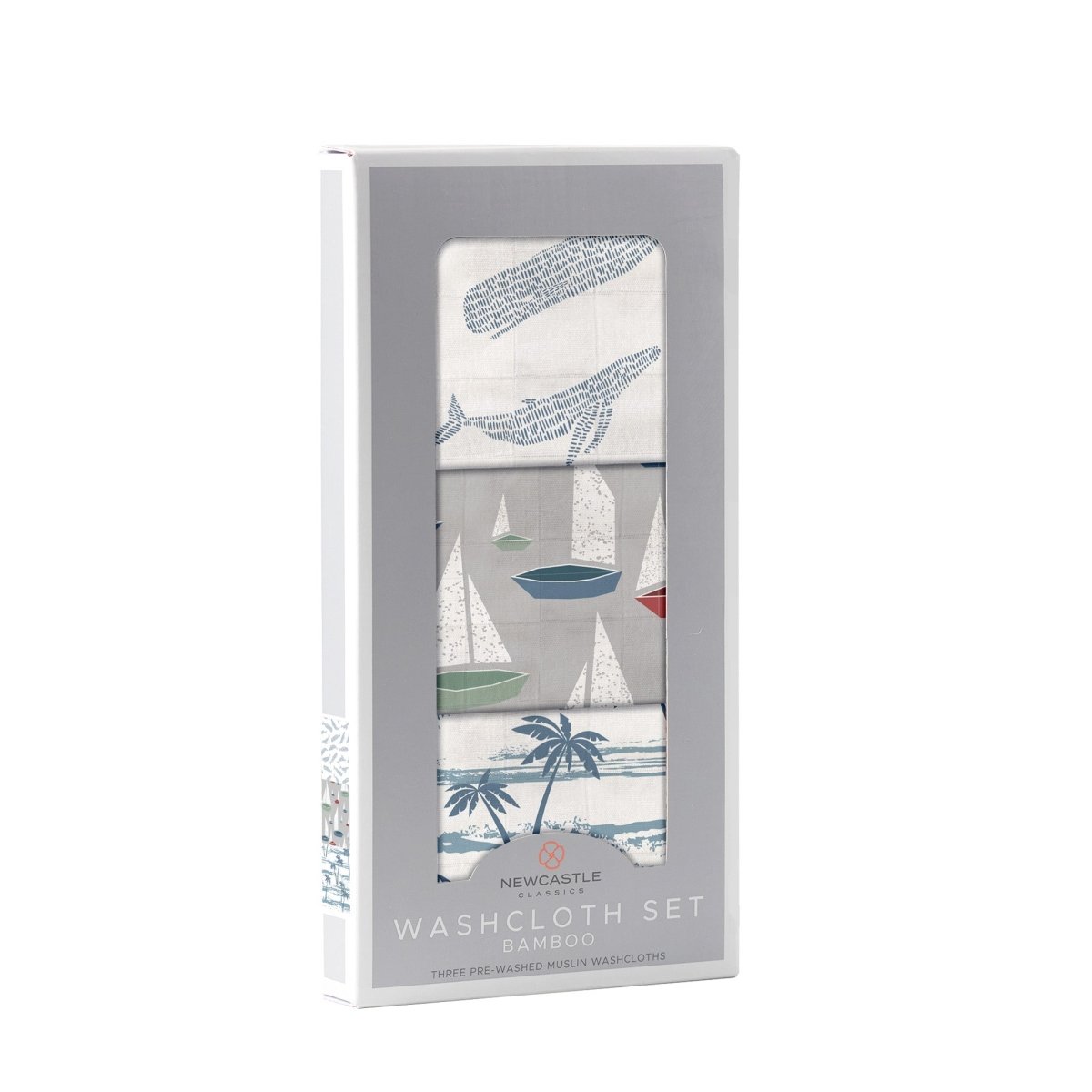 Ocean Tides Bamboo Washcloth Set of 3 - Babies Mall