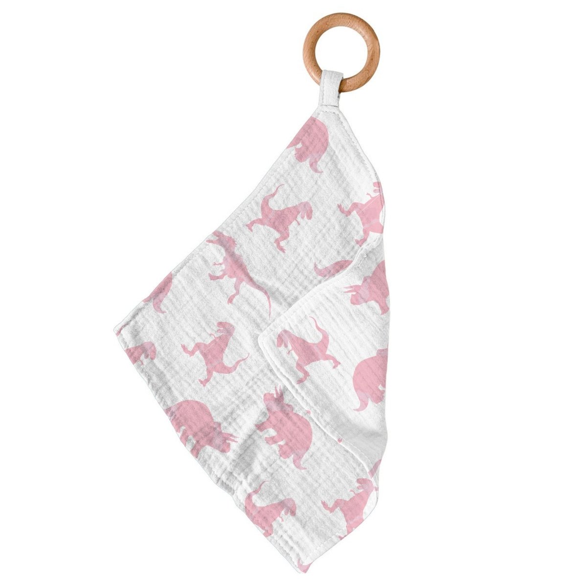 Pink Dinosaurs Bamboo Newcastle Teether - Babies Mall