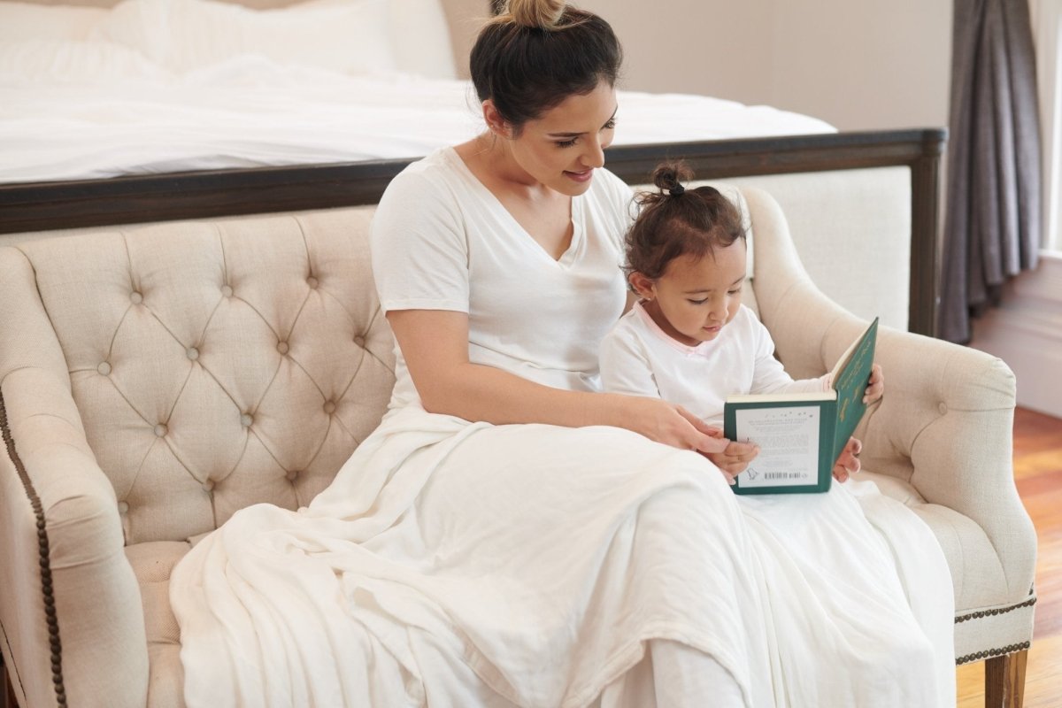 Pristine White Oversized Queen Bamboo Bed Blanket - Babies Mall