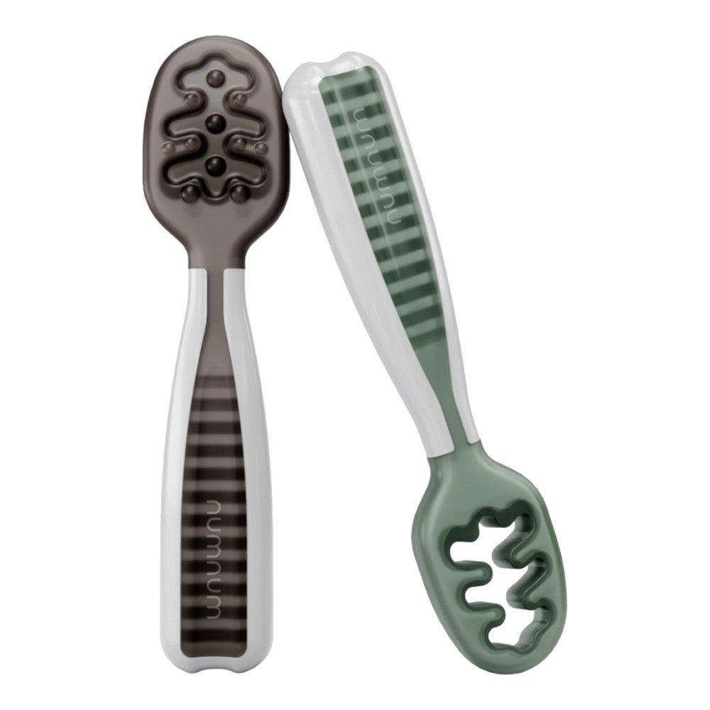 Self - Feeding Baby Spoons, Silicone BLW Utensils, BPA - Free, 2 Pack - Babies Mall