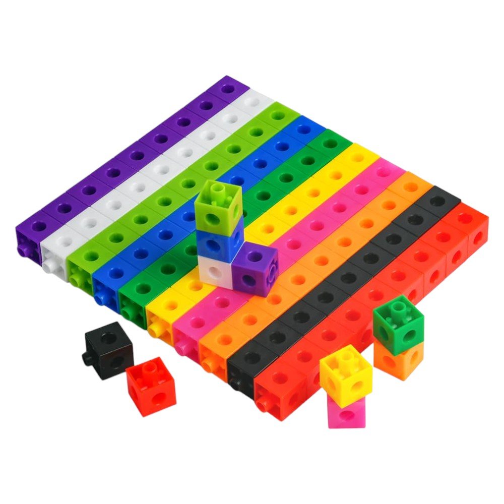 Stackable Math Cubes Counting, Sorting & Number Learning Blocks 3+ - Babies Mall