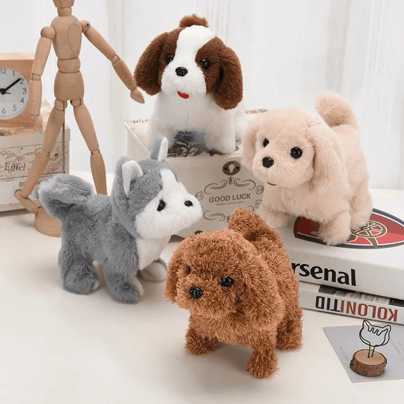 Walking Plush Dog Toy with Bark Sound, Moving Ears – Battery - Operated - Babies Mall