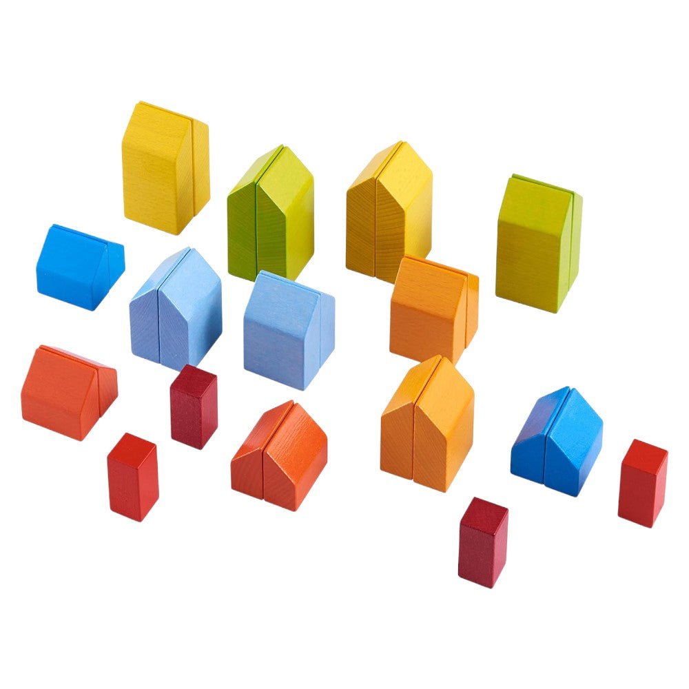 Wooden 3D Stacking Blocks 28 Pieces STEM Toy for Kids 2+ Multicolor - Babies Mall