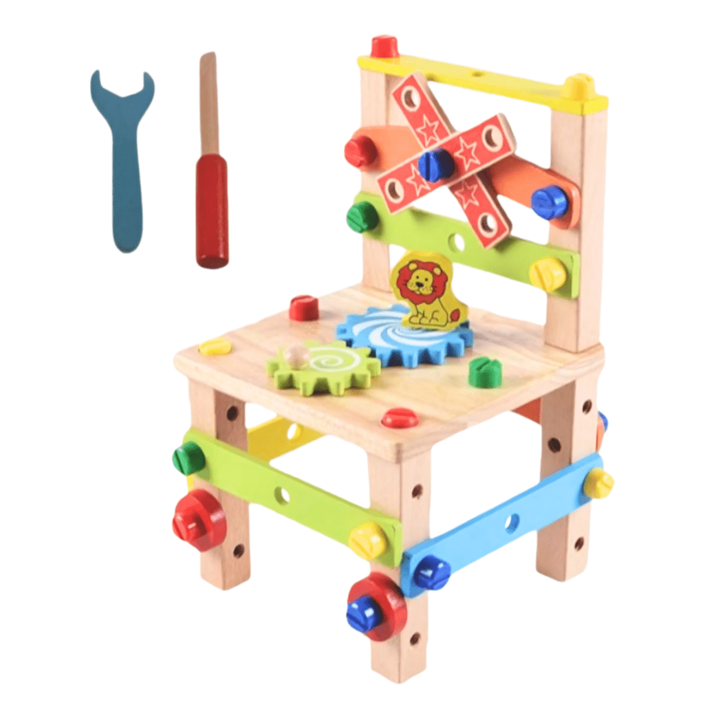 Wooden Assembly Chair – Hands - On Construction & Development Toy - Babies Mall